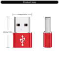 Miniatyrbilde 5 av 11: Aluminium TYPE C til USB OTG-konvertere Strøm og Data USB til USB C-adapter Red
