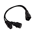 Miniatyrbild 6 av 6: IEC 320 C14 Han till 2x C13 Hon Splitter Kabel 50cm Tungt Utförande