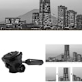 Miniatyrbild 6 av 8: Tripodpanna för Huvud, 360° Rotation 90° Lutning 3-dimensionell Tripod för Huvudmontering med 3/8\" Gänga 1/4\" Skruv för Tripod M