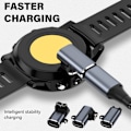 Miniatyrbild 2 av 11: Smartwatch USB C Laddningsomvandlare Adapter för 7/7X/5S/6/6X Klocka Snabb Laddningskontakt null - Side bend