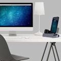 Miniatyrbild 7 av 10: Metallladdningsstativ 3-i-1-laddare för  1/2 för Apple Watch Series 1/2/3/4 Nätadapter 1 st Gray