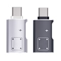 Miniatyrbild 10 av 10: USB C & USB till USB A Adapter med 15W Laddningsport USB A Typ C Hona till USB C Hane OTG Adapter Dataöverföringsadapter Silver