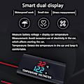 Miniatyrbild 10 av 11: Vattentät för DC 12V Voltmeter Termometer 0,28 tum Dual Display för Bil Motorc