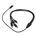 Miniatyrbillede 3 af 11: USB C til Micro USB + Type C Universal Opladerkabel til Telefon Flere Enheder White
