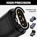 Miniatyrbild 5 av 11: Hona till 4-Pin Hane Laddningsadapter Reparation för 7 6 5 7X 6X Klocka Svart null - Elbow