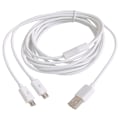 Miniatyrbild 4 av 11: Bärbar USB till Micro USB Laddningskabel Datakabel 2-i-1 Design för Bekväm Laddning Black