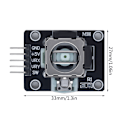 Miniatyrbild 5 av 8: XY Joystick-modul med dubbla axlar, stavgivare för 2 styrspakar