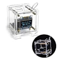 Miniatyrbild 1 av 11: WiFi Klockmodul OLED Display DIY Tid Datum Temperatur Luftfuktighet Väderprognosindikator DC5V Klocka