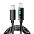Miniatyrbild 1 av 11: 00W USB-C till USB-C-kabel med Display 3.3ft 5A PD - Typ C till Typ C-kabel Supersnabb Laddning USB-C-kabel för Smartphone