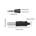 Miniatyrbild 5 av 8: Bluetooth-kompatibel adapter för trådlös hörlursanslutning, enkel parning, för P5 P4 Bluetooth-kompatibla enheter
