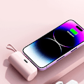 Miniatyrbild 6 av 11: Typ C Snabbladdande Powerbanks Nödsituationer Externt Batteri Utan Batteri White