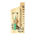 Miniatyrbild 1 av 6: 2-i-1 Saunatermometer Sandtimer Timglas Trätermometer Temperaturmätare