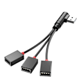 Miniatyrbild 10 av 10: 3 i 1 USB Host Strömdelare USB Adapter till USB Hane Hona Kabel null - Straight head