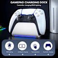 Miniatyrbild 5 av 10: Laddningsstation för P5 Trådlös Spelkontroll Enkel Gamepad Laddningsställ Dockningsstation Joystick Tillbehör White