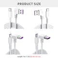Pikkukuva 6 / 11: Nopea USB - Type C -datakaapeli 5A lataus älypuhelimille ja tableteille 1.5m Left bend