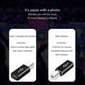 Miniatyrbillede 4 af 7: USB C Hun til USB Firkantet Han Adapter Type C til USB Oplader Konverter USB null - Elbow silver