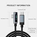 Miniatyrbild 3 av 10: USB C till USB C Kabel 240W Snabbladdning med LED Indikator Lång för Smartphones 2m