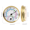 Miniatyrbild 5 av 10: Kvalitets Termometer Trådlös Inomhus Utomhus Väder Rund Hygrometer Guld