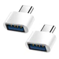 Miniatyrbillede 1 af 9: 1 par TypeC til USB-adapter Interfacekonvertering Datatransmission Opladningskonvertering til mobiltelefoner og tablets White