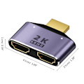 Miniatyrbild 5 av 9: 1X2 HDMI-kompatibel Splitter-kit med strömförsörjning, 2 portar, 1 in 2 ut - 2 Strömförsörjda splittrar