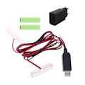 Miniatyrbild 1 av 11: 1 i 2 AA Batterieliminator EU Strömförsörjning 1.5V 3V 4.5V 6V för Walkie Talkie