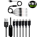 Miniatyrbild 5 av 10: USB 2.0 Typ A Hane till 6 Micro USB Hane Splitter Data Synkronisering och Laddningskontakt 1.5m