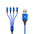 Miniatyrbild 6 av 11: Multi Laddningskabel Nylonflätad Universal 3/4/5 i 1 Multipla Portar USB Snabbladdare Sladd med Typ C Anslutning null - One for five