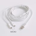 Miniatyrbild 6 av 11: Bärbar USB till Micro USB Laddningskabel Datakabel 2-i-1 Design för Bekväm Laddning Black