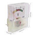 Miniatyrbild 5 av 7: DC15V Analog Panel Voltmeter Voltvisare Typ Mätare Kvadratisk Form 40mmx25mm