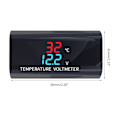 Miniatyrbild 5 av 11: Vattentät för DC 12V Voltmeter Termometer 0,28 tum Dual Display för Bil Motorc