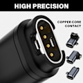 Miniatyrbild 6 av 11: Smartwatch USB C Laddningsomvandlare Adapter för 7/7X/5S/6/6X Klocka Snabb Laddningskontakt null - Side bend