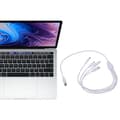 Pikkukuva 10 / 11: USB C - Micro USB + Type C universaali latauskaapeli puhelimille ja useille laitteille White