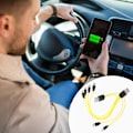 Miniatyrbild 2 av 10: Effektiv laddningslösning för flera enheter Hane USB till Hane Typ C Snabbladdningssladd Strömkabel Snabbladdningskabel One for two