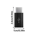 Miniatyrbilde 5 av 7: USB C hunn til hann-adaptere, Type C til MicroUSB ladekabel laderadapter Classic white