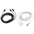 Miniatyrbild 11 av 11: Bärbar USB till Micro USB Laddningskabel Datakabel 2-i-1 Design för Bekväm Laddning Black