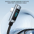 Miniatyrbild 4 av 10: USB C till USB C Kabel 240W Snabbladdning med LED Indikator Lång för Smartphones 2m