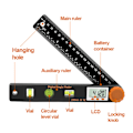 Miniatyrbild 4 av 10: Goniometer Vinkelmätare - Digital Display Vikbar - Mäthjälpmedel Vinkel Linjal