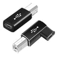 Miniatyrbillede 3 af 7: USB C Hun til USB Firkantet Han Adapter Type C til USB Oplader Konverter USB null - Elbow silver