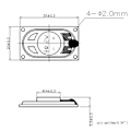 Miniatyrbild 4 av 7: Högtalare XXHDZ- 2035 för LCD-TV-högtalare 8Ohm 2W Rektangulär hålrums högtalare