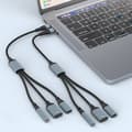 Miniatyrbillede 3 af 11: Type C 3 i 1 Adapterkabel USB C til USB Type C 3,5 mm Lyd PD60W Hurtig Opladning OTG Data til Bærbare Computere og Telefoner null -  Type C USB 3.5mm