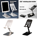 Miniatyrbild 2 av 11: Hopfällbar telefonhållare i aluminium, vinkelhöjdjusterbart skrivbordsstativ med 360 graders rotation, lämplig för smartphones och surfplattor Golden rotation