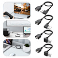 Miniatyrbild 2 av 11: USB 2.0 Förlängningskabel 480Mbps Höger/Vänster/Upp/Ner 90 graders Vinklar Enkel Åtkomst 0.3m - Bend up