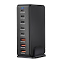 Miniatyrbild 4 av 10: 600W GaNs Laddare Bärbara Datorer USB C USB A Snabbladdning PD Laddning för Telefonladdare Black EU Plug