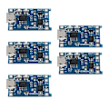 Miniatyrbillede 1 af 7: 5 stk. Type C/Micros USB-interfaces 18650 Lithium Batteriopladningsmodul MICRO interface