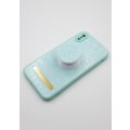 Miniatyrbild 5 av 6: CROCO TURQUOISE- Turkos skal med hållare till Iphone 12PROMAX turkos