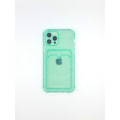 Miniatyrbild 1 av 2: Grön Transparent mobilskal med korthållare till Iphone 13PROMAX grön