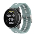 Miniatyrbillede 4 af 5: Farverig hul silikonerem til Suunto 9 Peak Rock Cyan White