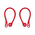Miniatyrbillede 1 af 3: AirPods Hooks Ørehager Silikon Ørehager Red