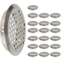 20 stk. 53 mm RUSTFRI STÅL Ventilationsrist Rund Maske Åndbar