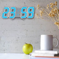 Miniatyrbilde 5 av 5: LED Digital Display Veggklokke Lysende Nattmodus Justerbar Elektronisk Bordklokke Veggklokke Dekor Stue LED Klokke [dB} Blå Blue